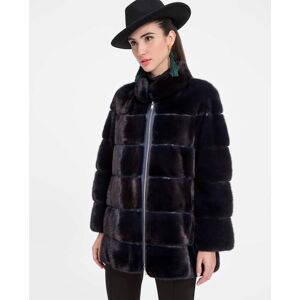 De la Roca Abrigo de pelo de mujer de visón con cierre de cremallera. (40) Azul marino mujer De la Roca Abrigo de pelo de mujer de visón con cierre de cremallera. (40) Azul marino mujer