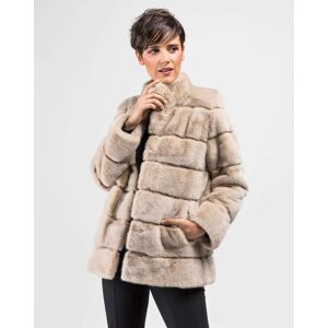 De la Roca Chaqueta de pelo de mujer de visón con cuello levantado. (42) Beige mujer De la Roca Chaqueta de pelo de mujer de visón con cuello levantado. (42) Beige mujer
