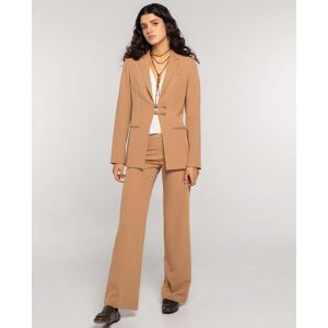 The-Are Pantalón recto de traje de cintura baja de mujer. (38) Marrón mujer The-Are Pantalón recto de traje de cintura baja de mujer. (38) Marrón mujer