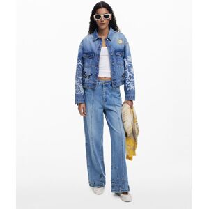 Desigual Cazadora de mujer vaquera bordados orientales. (40) Azul mujer Desigual Cazadora de mujer vaquera bordados orientales. (40) Azul mujer