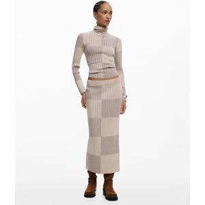 Desigual Falda punto algodón. (38) Marrón mujer Desigual Falda punto algodón. (38) Marrón mujer