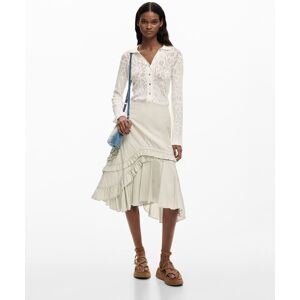 Desigual Falda Asimétrica Midi. (34) Crudo mujer Desigual Falda Asimétrica Midi. (34) Crudo mujer