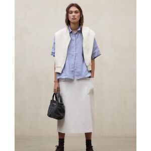 Ecoalf Falda midi acampanada con bolsillos laterales. (42) Blanco mujer Ecoalf Falda midi acampanada con bolsillos laterales. (42) Blanco mujer