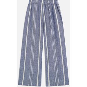Ecoalf Pantalón ancho de mujer a rayas con cintura elástica. (S) Azul mujer Ecoalf Pantalón ancho de mujer a rayas con cintura elástica. (S) Azul mujer