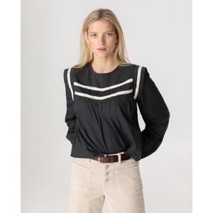 Noon Blusa de manga larga con jaretes. (34) Gris mujer Noon Blusa de manga larga con jaretes. (34) Gris mujer