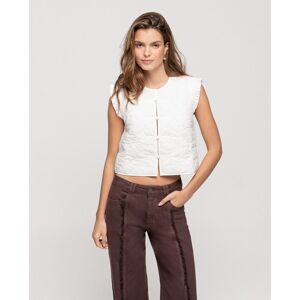 Noon Chaleco de mujer sin mangas. (38) Blanco mujer Noon Chaleco de mujer sin mangas. (38) Blanco mujer