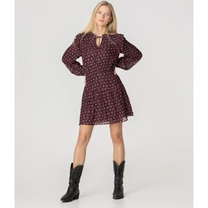 Noon Vestido mini con estampado de manga larga. (32) Burdeos mujer Noon Vestido mini con estampado de manga larga. (32) Burdeos mujer