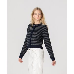 Noon Cardigan de mujer ajustado con rayas. (36) Azul marino mujer Noon Cardigan de mujer ajustado con rayas. (36) Azul marino mujer