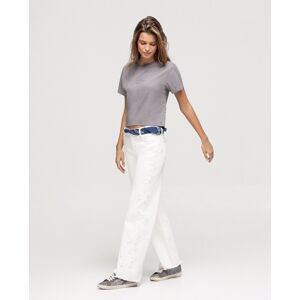 Noon Vaqueros rectos de mujer estrellas lateral. (34) Blanco mujer Noon Vaqueros rectos de mujer estrellas lateral. (34) Blanco mujer