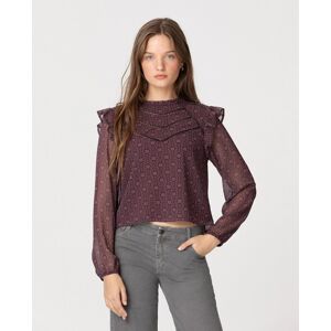 Noon Blusa de manga larga estampada de mujer. (34) Burdeos mujer Noon Blusa de manga larga estampada de mujer. (34) Burdeos mujer