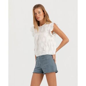 Noon Blusa de mujer con estampado floral. (M) Crudo mujer Noon Blusa de mujer con estampado floral. (M) Crudo mujer