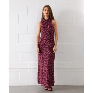 Noon Vestido midi sin mangas con abertura lateral. (36) Burdeos mujer Noon Vestido midi sin mangas con abertura lateral. (36) Burdeos mujer