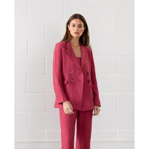 Noon Blazer cruzada con solapa de mujer. (38) Rosa mujer Noon Blazer cruzada con solapa de mujer. (38) Rosa mujer