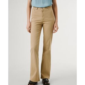 Pepe Jeans Pantalón campana de mujer en tejido elástico. (40 - Largo 32) Beige mujer Pepe Jeans Pantalón campana de mujer en tejido elástico. (40 - Largo 32) Beige mujer
