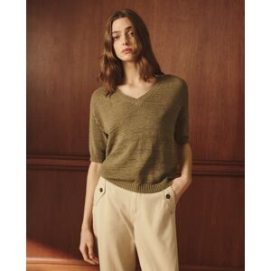 Lloyds Lloyd's - Jersey de mujer con manga corta y cuello pico. (50) Verde Salvia mujer Lloyds Lloyd's - Jersey de mujer con manga corta y cuello pico. (50) Verde Salvia mujer