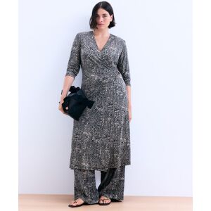 Couchel Vestido midi ITY estampado fantasía de mujer. (56) Negro mujer Couchel Vestido midi ITY estampado fantasía de mujer. (56) Negro mujer