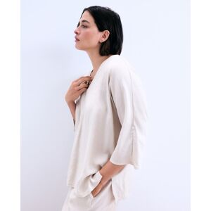 Couchel Blusa de mujer manga corta arrugada. (56) 120 Crudo mujer Couchel Blusa de mujer manga corta arrugada. (56) 120 Crudo mujer