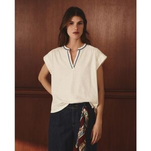 Lloyds Lloyd's - Camiseta de mujer con bordado. (40) 120 Crudo mujer Lloyds Lloyd's - Camiseta de mujer con bordado. (40) 120 Crudo mujer