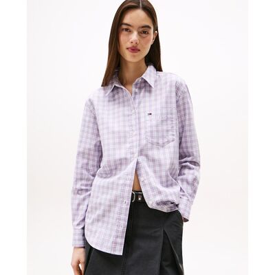 Tommy Jeans Camisa de mujer de cuadros relaxed fit. (S) Azul mujer Tommy Jeans Camisa de mujer de cuadros relaxed fit. (S) Azul mujer