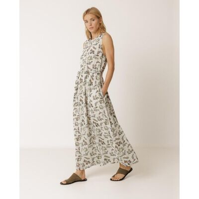Indi & Cold Indi & Cold - Vestido maxi cuello redondo sin mangas. (36) Kaki mujer Indi & Cold Indi & Cold - Vestido maxi cuello redondo sin mangas. (36) Kaki mujer