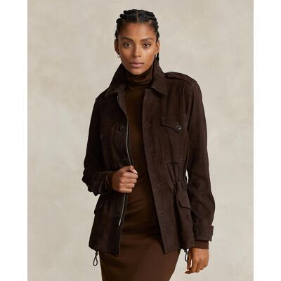 Polo Ralph Lauren Chaqueta de mujer de piel con cuatro bolsillos. (38) Marrón oscuro mujer Polo Ralph Lauren Chaqueta de mujer de piel con cuatro bolsillos. (38) Marrón oscuro mujer