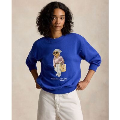 Polo Ralph Lauren Sudadera de mujer de algodón con Polo Bear. (38) Azul índigo mujer Polo Ralph Lauren Sudadera de mujer de algodón con Polo Bear. (38) Azul índigo mujer