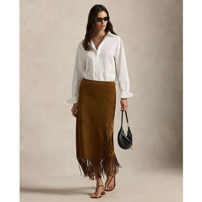 Polo Ralph Lauren Falda de ante con flecos. (38) Camel mujer Polo Ralph Lauren Falda de ante con flecos. (38) Camel mujer