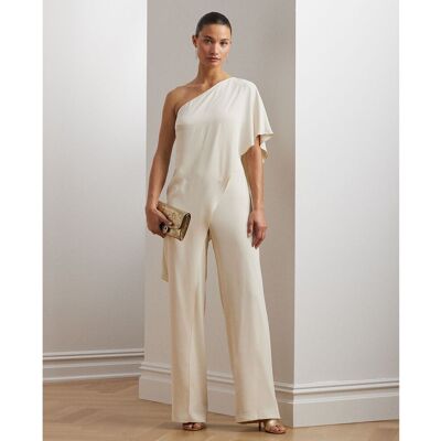 Lauren Ralph Lauren Mono de mujer de georgette asimétrico con capa. (50) Crema mujer Lauren Ralph Lauren Mono de mujer de georgette asimétrico con capa. (50) Crema mujer