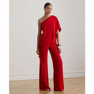 Lauren Ralph Lauren Mono de mujer de georgette asimétrico con capa. (38) Rojo mujer Lauren Ralph Lauren Mono de mujer de georgette asimétrico con capa. (38) Rojo mujer