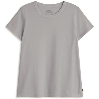 Ecoalf Camiseta de mujer de manga corta en algodón. (40) Gris claro mujer Ecoalf Camiseta de mujer de manga corta en algodón. (40) Gris claro mujer