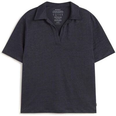Ecoalf Polo de mujer de lino relaxed fit. (38) Azul marino mujer Ecoalf Polo de mujer de lino relaxed fit. (38) Azul marino mujer