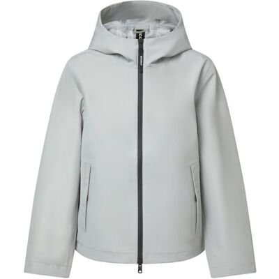 Ecoalf Chaqueta de mujer con corte regular y capucha ajustable. (44) Gris claro mujer Ecoalf Chaqueta de mujer con corte regular y capucha ajustable. (44) Gris claro mujer