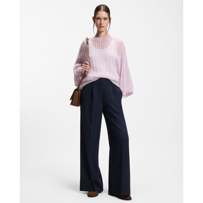Boss Pantalón sastrero de pierna ancha. (38) Azul mujer Boss Pantalón sastrero de pierna ancha. (38) Azul mujer