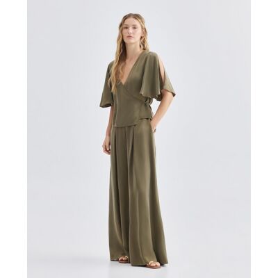 Boss Pantalón largo ancho. (38) Verde mujer Boss Pantalón largo ancho. (38) Verde mujer