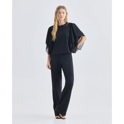 Boss Pantalón largo ancho. (38) Negro mujer Boss Pantalón largo ancho. (38) Negro mujer
