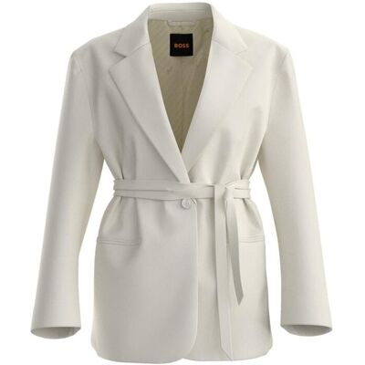 Boss Blazer de mujer relaxed de manga larga. (34) Blanco mujer Boss Blazer de mujer relaxed de manga larga. (34) Blanco mujer
