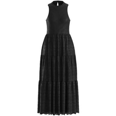 Boss Vestido largo de manga corta. (38) Negro mujer Boss Vestido largo de manga corta. (38) Negro mujer