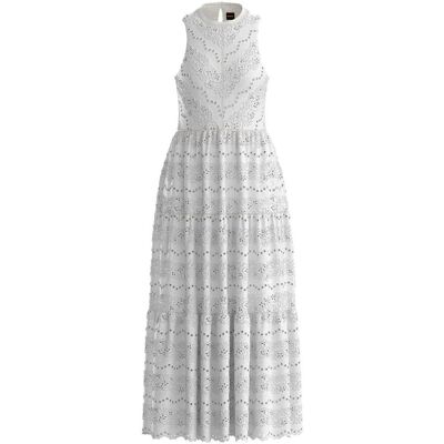 Boss Vestido largo de manga corta. (38) Blanco mujer Boss Vestido largo de manga corta. (38) Blanco mujer