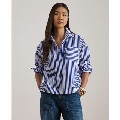 Lauren Ralph Lauren Camisa de mujer de algodón de corte recto. (40) Azul mujer Lauren Ralph Lauren Camisa de mujer de algodón de corte recto. (40) Azul mujer