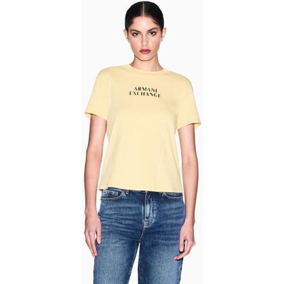 Giorgio Armani Camiseta de mujer regular fit con logo. (M) Amarillo mujer Giorgio Armani Camiseta de mujer regular fit con logo. (M) Amarillo mujer