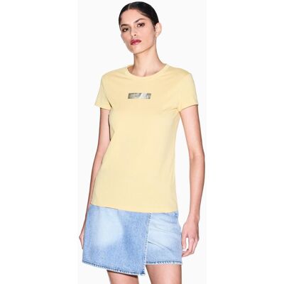 Giorgio Armani Camiseta de mujer slim fit logo signature. (XS) Amarillo mujer Giorgio Armani Camiseta de mujer slim fit logo signature. (XS) Amarillo mujer