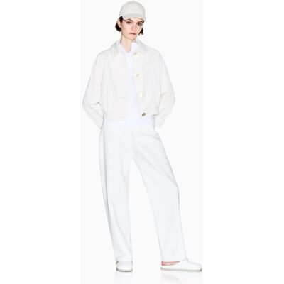 Giorgio Armani Bomber de mujer con cuello y cierre con botones Cápsula White Edition. (M) Crudo mujer Giorgio Armani Bomber de mujer con cuello y cierre con botones Cápsula White Edition. (M) Crudo mujer