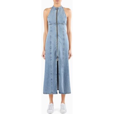 Giorgio Armani Vestido largo en denim sin mangas. (36) Azul índigo mujer Giorgio Armani Vestido largo en denim sin mangas. (36) Azul índigo mujer