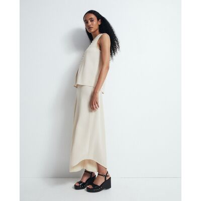 Sfera Pantalón ancho lino. (S - S) 120 Crudo mujer Sfera Pantalón ancho lino. (S - S) 120 Crudo mujer