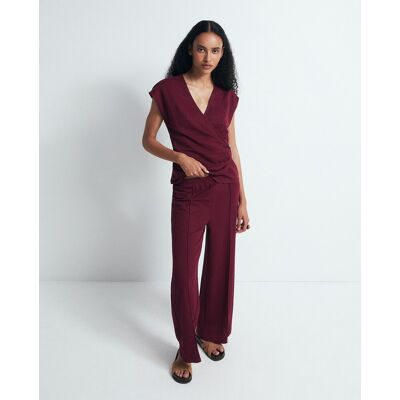 Sfera Pantalón básico lino. (S - S) Ciruela mujer Sfera Pantalón básico lino. (S - S) Ciruela mujer