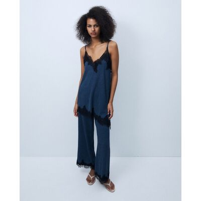 Sfera Pantalón encaje conjunto. (S - S) 430 Azul oscuro mujer Sfera Pantalón encaje conjunto. (S - S) 430 Azul oscuro mujer