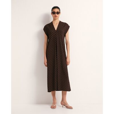 Sfera Vestido túnica textura. (S - S) Marrón mujer Sfera Vestido túnica textura. (S - S) Marrón mujer