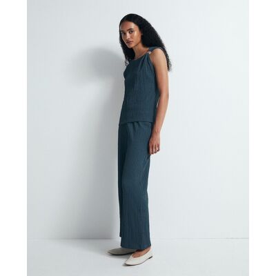Sfera Pantalón set textura. (S - S) Azul oscuro mujer Sfera Pantalón set textura. (S - S) Azul oscuro mujer