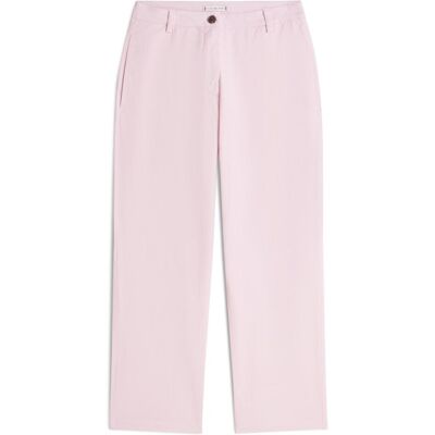 Tommy Hilfiger Pantalón chino de mujer de corte slim recto. (36) Rosa claro mujer Tommy Hilfiger Pantalón chino de mujer de corte slim recto. (36) Rosa claro mujer