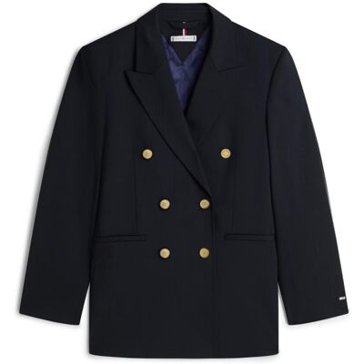 Tommy Hilfiger Blazer de mujer cruzada con botones dorados. (38) Azul marino mujer Tommy Hilfiger Blazer de mujer cruzada con botones dorados. (38) Azul marino mujer